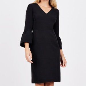 Bell sleeve black dress